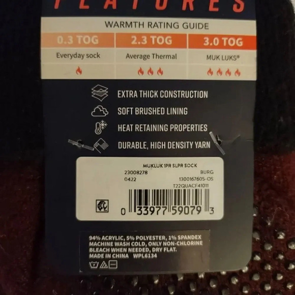 New Muk Luke mens slipper socks - Picture 3 of 6